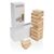 Deluxe tumbling tower wood block stacking game White - XD Collection P940.083