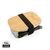Boîte à Lunch en acier avec couvercle en bambou et cuichette Argent - XD Collection P269.622