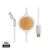 3-in-1 bamboe oplaadkabel met 5W draadloze oplader Wit - XD Collection P302.253