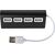 Hub en aluminium de 4 ports USB Leo Noir -  7737.001
