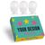 Set of 3 face masks in custom made gift box White -  LT93960-N0001
