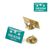 Metall Pin rechteckig 19x13mm Gold satin -  LT99737-N0092