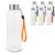 Wasserflasche Jude R-PET 500ml Transparent, Schwarz -  LT98877-N0402