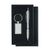 Set, balpen en sleutelhanger Mat zilver -  KC7149-16