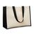 Jute and canvas shopping bag Black -  MO8967-03