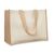 Jute and canvas shopping bag Beige -  MO8967-13