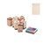 Set de 8 tampons  en bois Beige -  CX1512-13