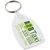 Tait rectangular-shaped recycled keychain White - Unbranded 21047601