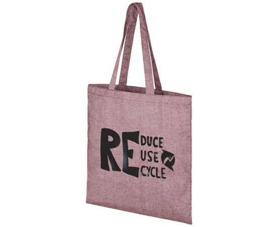 Pheebs 150 g/m² recycled tote bag 7L Heather maroon - Unbranded 12041004