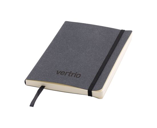 Monti Recycled Leather Notebook A5 notitieboek Zwart -  207498