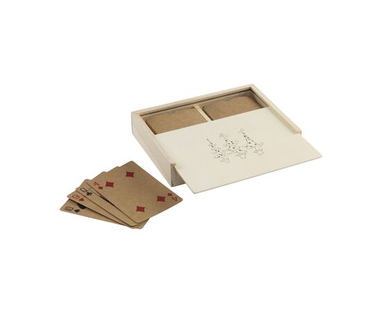 Recycled Playing Cards Double X-Mas Wood -  852944