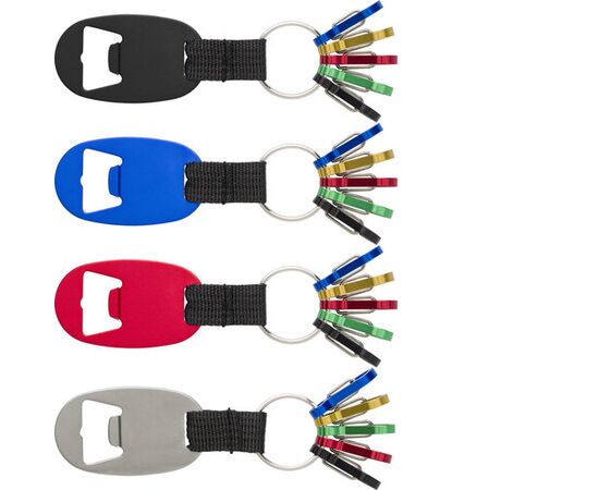 2-in-1 Schlüsselanhänger aus Aluminium Courtney Blau -  8586.005