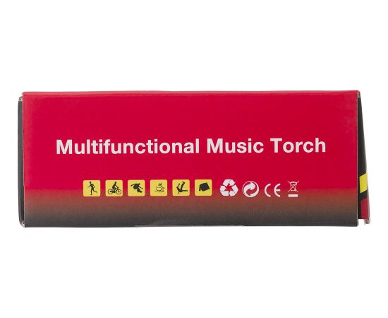 Torche LED en ABS munie d'une enceinte et d'un chargeur Lewis Noir -  709923.001