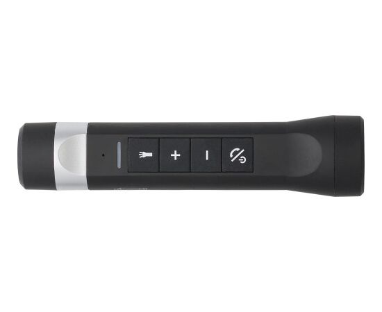 Torche LED en ABS munie d'une enceinte et d'un chargeur Lewis Noir -  709923.001