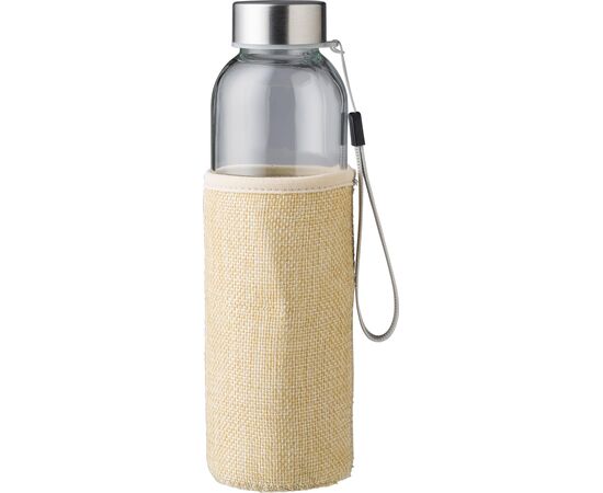 Gourde de 500 ml en verre avec housse en jute Kaydence Brun -  1015125.011