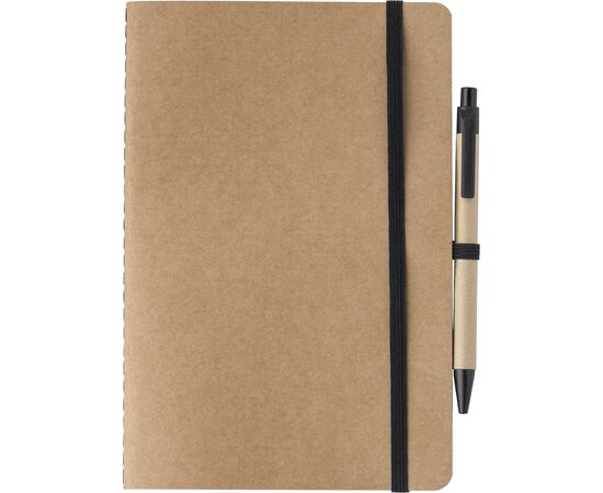 Notizbuch aus recyceltem Karton (A5) Theodore Schwarz -  1015152.001