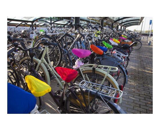 Polyester (190T) fietszadelhoes Xander Wit -  6337.002