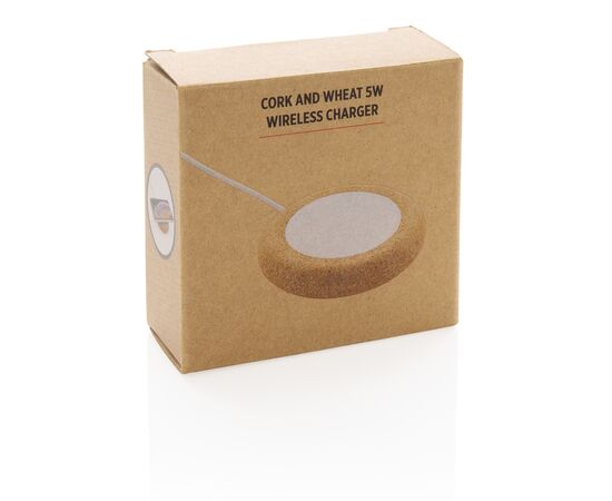 Kurk en tarwestro 5W draadloze oplader Khaki - XD Collection P308.099