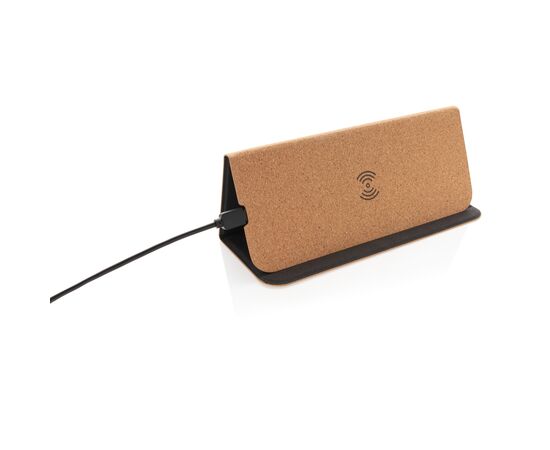 Tapis de souris en liège avec support téléphone et induction Beige - XD Collection P308.089