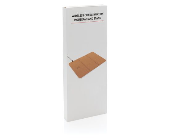 Tapis de souris en liège avec support téléphone et induction Beige - XD Collection P308.089