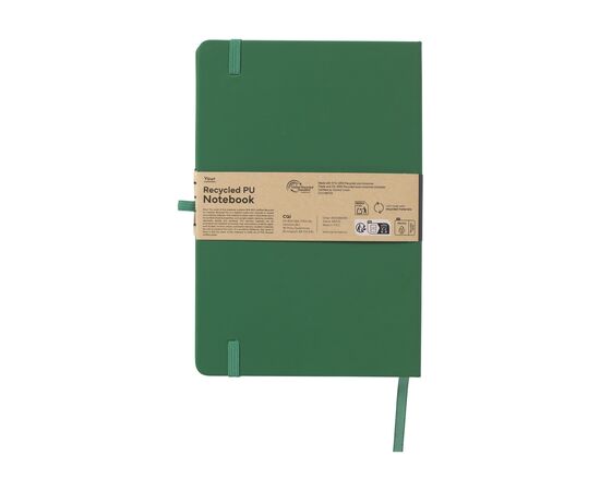 Recycled GRS PU Paper Notebook A5 Green -  319370