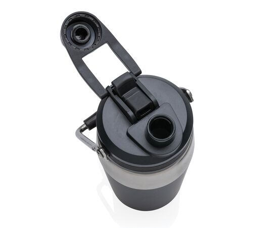 Vacuüm roestvrijstalen fles met duo-functie deksel 500ml Zwart - XD Collection P436.971