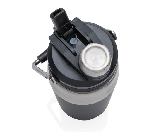 Vacuüm roestvrijstalen fles met duo-functie deksel 500ml Zwart - XD Collection P436.971