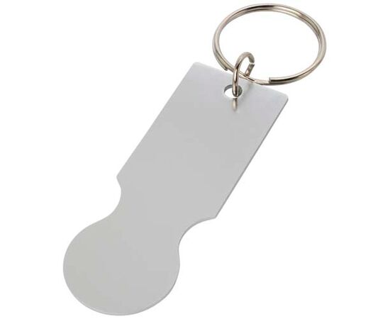Porte-clés avec jeton pour chariot Rhea Argent - Unbranded 10459481