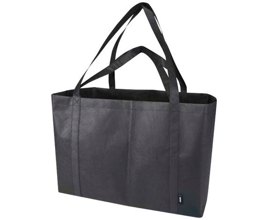 Sac shopping Jumbo extra-large non tissé recyclé GRS de 65L Noir - Unbranded 13008390