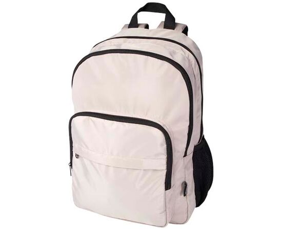 Sac à dos pour ordinateur portable 15'' Trend Plus recyclé certifié GRS de 20L Oatmeal - Unbranded 13008607