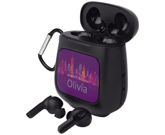 Remix automatisch koppelende True Wireless oordopjes en speaker Zwart - Unbranded 12424290