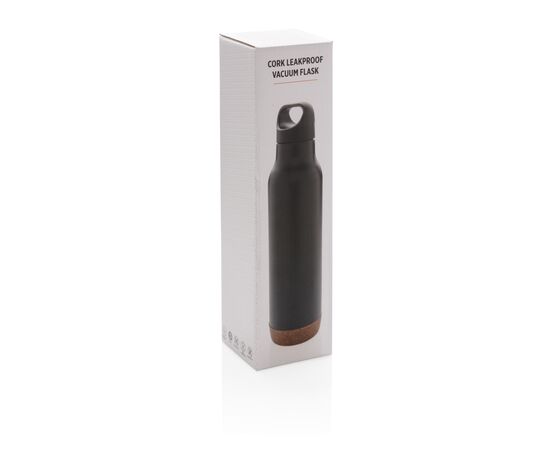 Bouteille isotherme étanche avec finition liège Noir - XD Collection P433.281