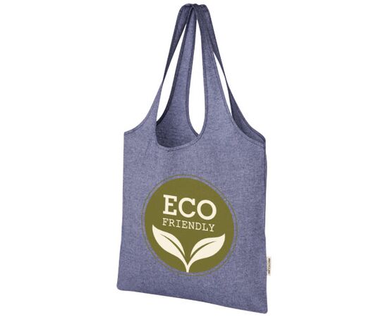 Pheebs 150 g/m² recycled cotton trendy tote bag 7L Heather blue - Unbranded 12064150
