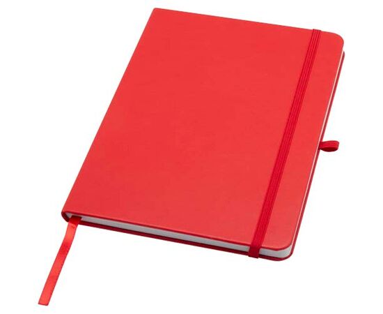 Teak A5 gerecycled notitieboek met harde kaft en gelinieerde pagina's Rood - Unbranded 10601321