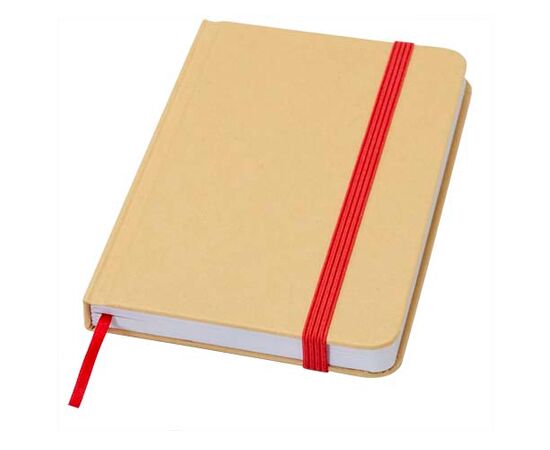 Reed A6 recycled hard cover notebook with plain pages Red - Unbranded 10602221