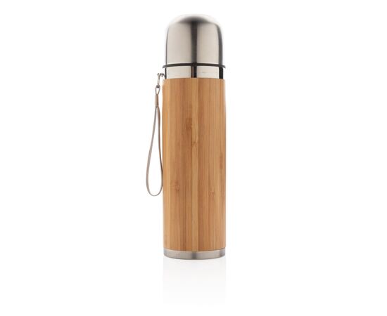 Bamboo vacuum travel flask Brown - XD Collection P433.329