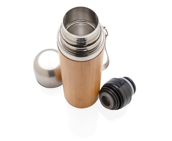 Bamboo vacuum travel flask Brown - XD Collection P433.329