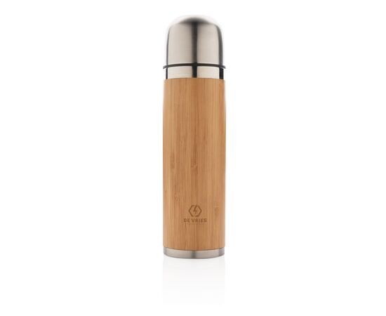 Bamboo vacuum travel flask Brown - XD Collection P433.329
