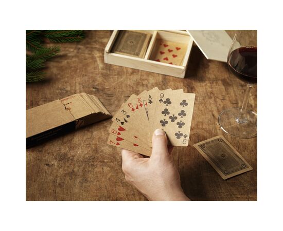Recycled Playing Cards Double X-Mas Wood -  852944
