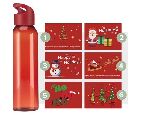 Sirius GRS RPET 650 ml X-Mas Rood, Rood -  853360