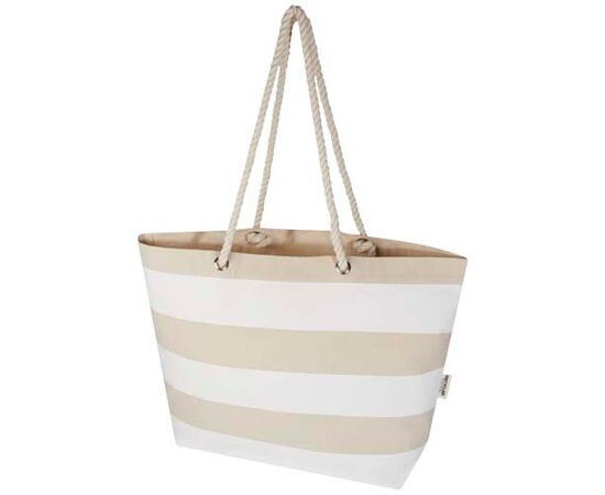 Florida 270 g/m² Strandtragetasche aus recyceltem GRS-Material Natur, Weiss - Unbranded 12074401