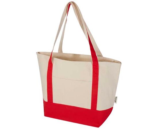 Sac shopping Sam en coton recyclé GRS 320 g/m² Rouge, Naturelle - Unbranded 12074921
