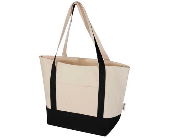 Sac shopping Sam en coton recyclé GRS 320 g/m² Noir, Naturel - Unbranded 12074990