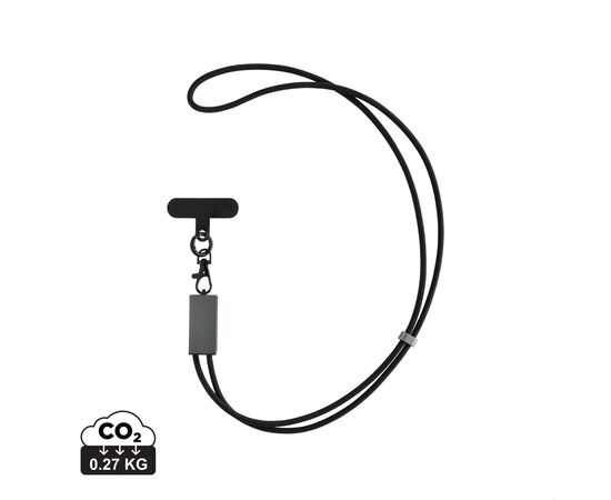 Cordon téléphone 60W avec chargeur en rRET RCS Terra Gris, Noir - XD Xclusive P302.5402