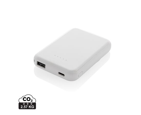 Powerbank 5000mAh et 5W en plastique recyclé RCS Stellar Blanc - XD Collection P322.5903