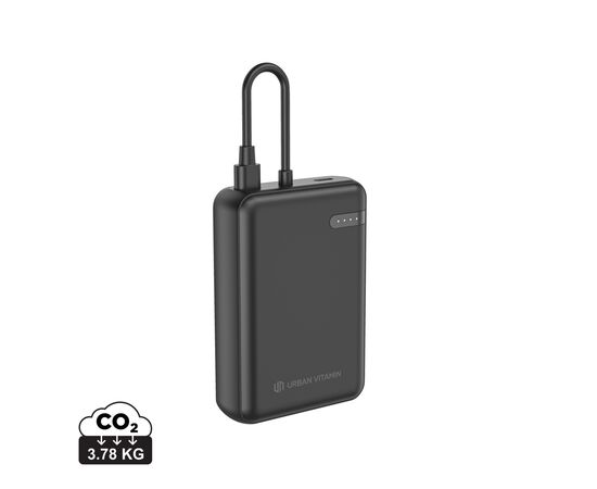 Urban Vitamin Fullerton RCS recycled 10.000 20W PD powerbank Zwart - Urban Vitamin P322.8701