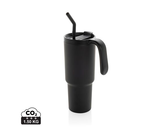 Graphic 360 RCS certified recycled steel tumbler 900ml Black - XD Collection P437.3201