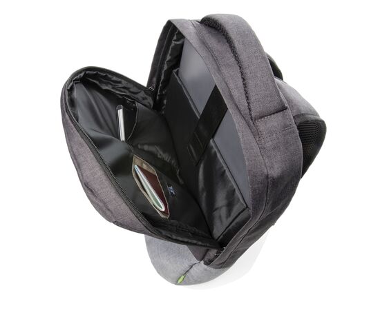 Duo colour RPET 15.6" RFID laptop backpack PVC free Grey - XD Collection P760.122