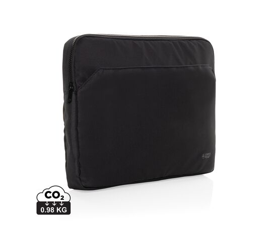 Swiss Peak Aware™ RPET Essential 15.6 inch laptop sleeve Black - Swiss Peak P788.1601