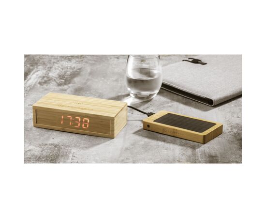 Bamboo Alarm Clock with Wireless Charger oplader Bamboe -  689244